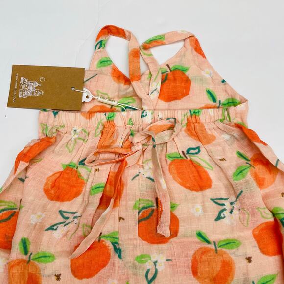 NWT Angel Dear 18/24M Peaches Tie Back Romper - Picture 5 of 6